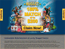 Tablet Screenshot of luckynuggetcasino.net